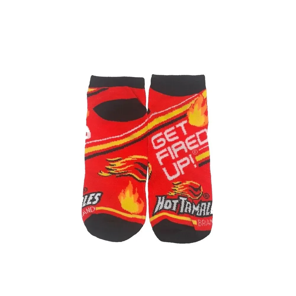 Hot Tamales Candy Food Novelty Mens Adult Sz 6-12 6-pair Low Cut Socks NWOT